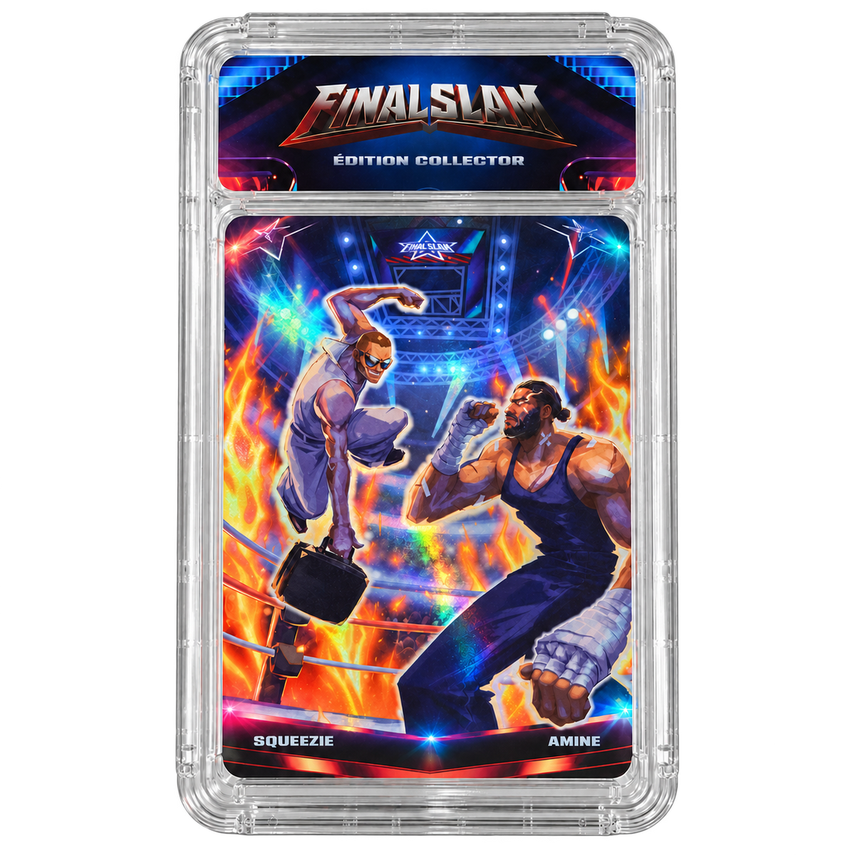 Carte collector Final Slam Squeezie et Amine